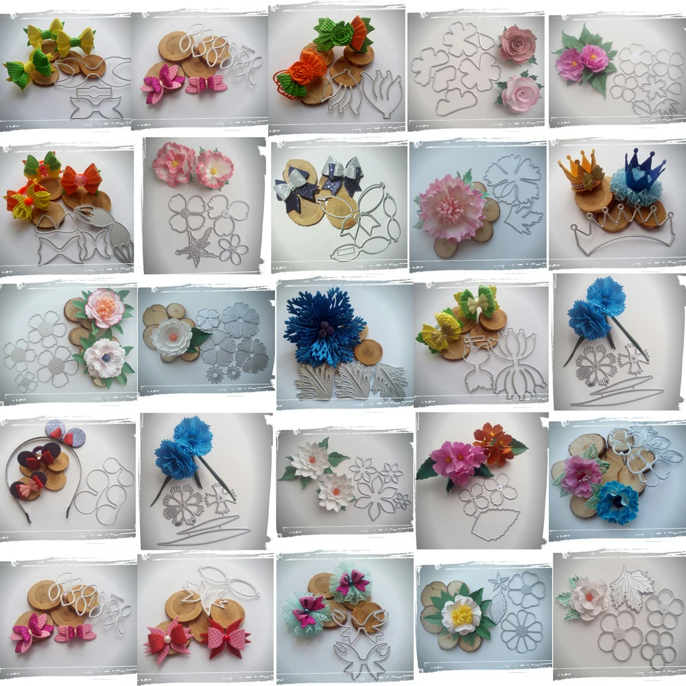 Шаблон для вырезания красивых цветов скрапбукинга самостоятельного