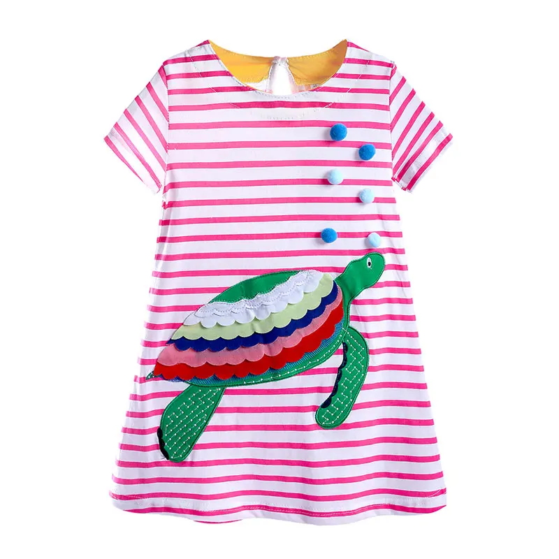 

Cartoon Children Clothing Girls Dress Summer Kids Dresses for Girls Cotton Short Sleeve Baby Girl Dresses Kids Clothes 1-6 Years