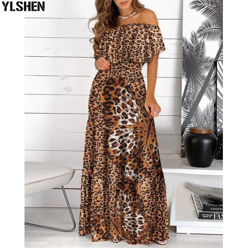 

Летнее Длинное Платье Макси, африканские платья для женщин Vetement Femme 2021, Дашики, с вырезом лодочкой, с принтом, Robe Africain Femme Abaya Dubai