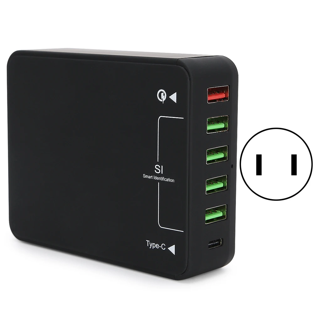 

Новый адаптер питания с вилкой переменного тока 3,0 USB Type C USB-C зарядное устройство подходит для Samsung S6 S7 S8 Edge 100 ‑ 240 В черный адаптер питания