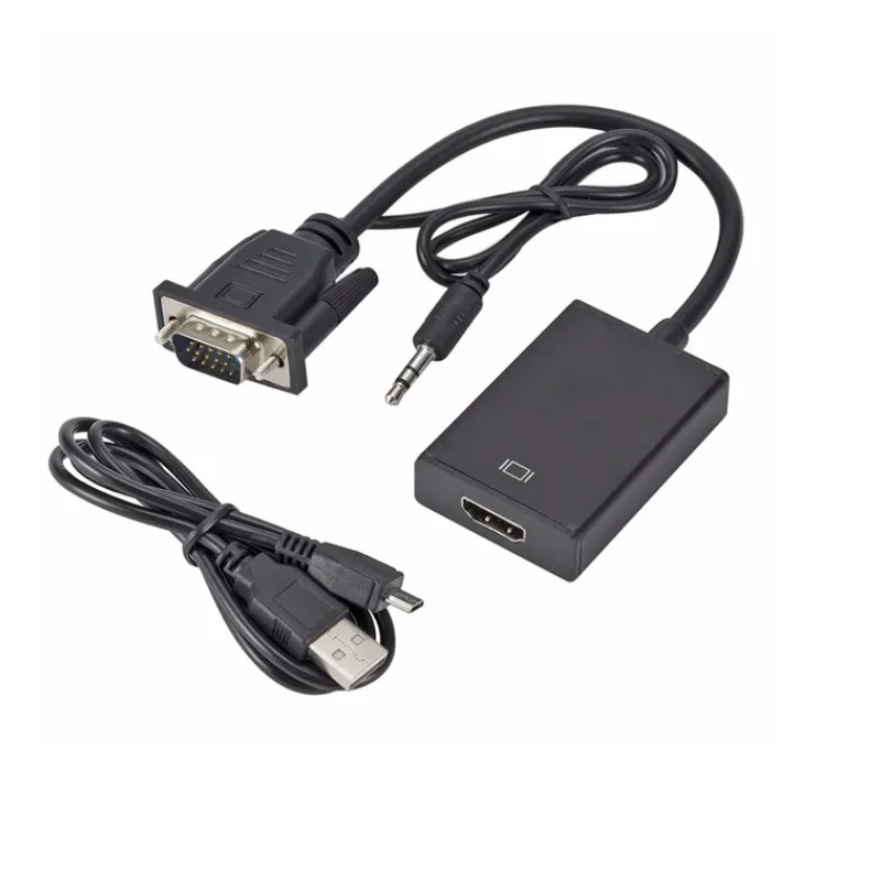 Простой Компактный адаптер USB 1080P с аудиовыходом 3 5 мм для ноутбуков ПК ТВ HD