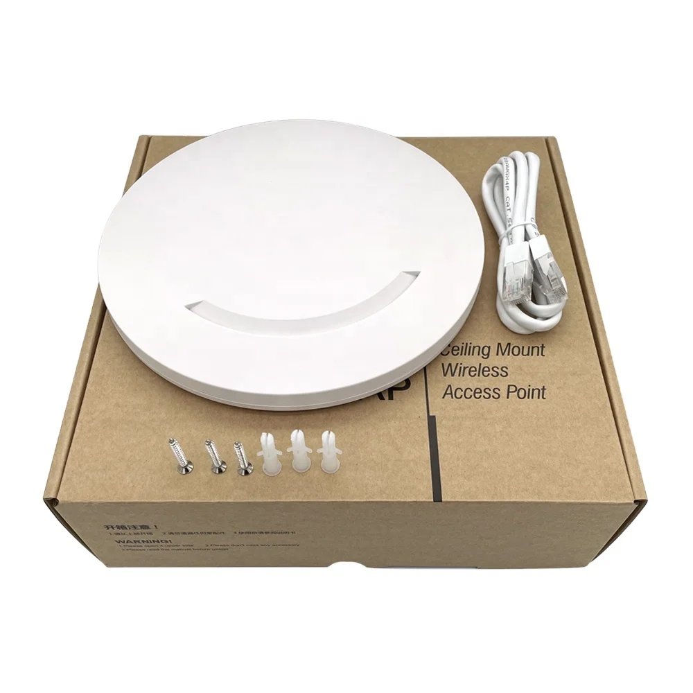 802.11AC 1200M Ceiling Wireless Access Point  Dual Band 2.4&5.8Ghz High-power ceiling router 802.3af poe power in for enterprise