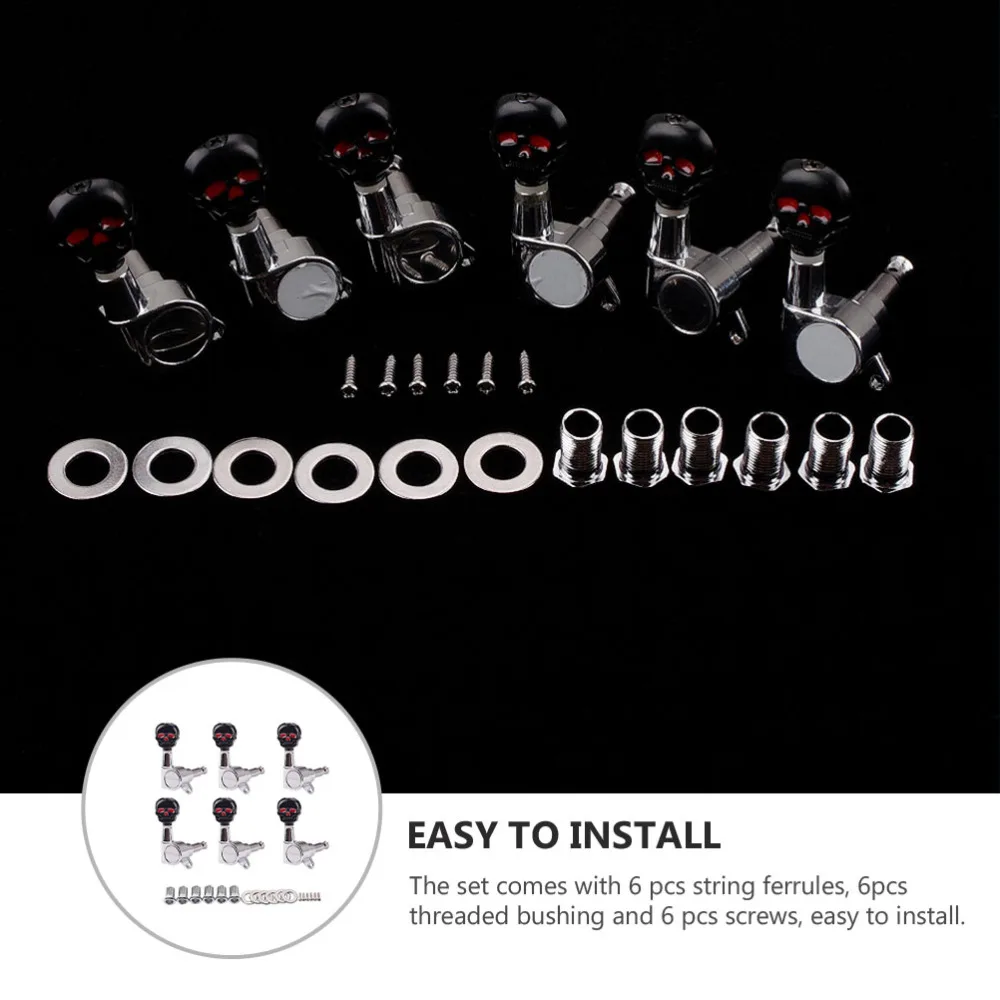 

1 Set Guitar Machine Heads 6R Tuning Peg Tuner String Key with Screws for Guitar