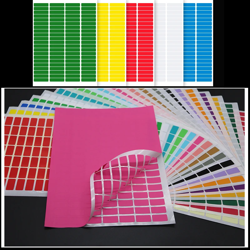 Прямоугольная наклейка для этикеток цветная Водонепроницаемая самоклеящаяся