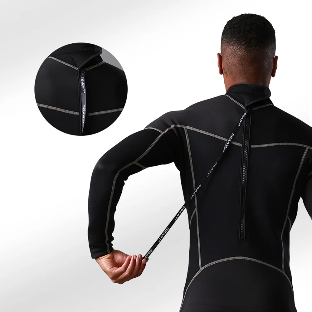 

Wetsuits 3mm Neoprene Full Scuba Diving Suits Surfing Swimming Long Sleeve Keep Warm Back Zip One Piece Set Cold-proof Swimsuit