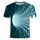 Three -Di Мужская футболка Vortex С 3d принтом, летняя повседневная забавная футболка с круглым вырезом, топы