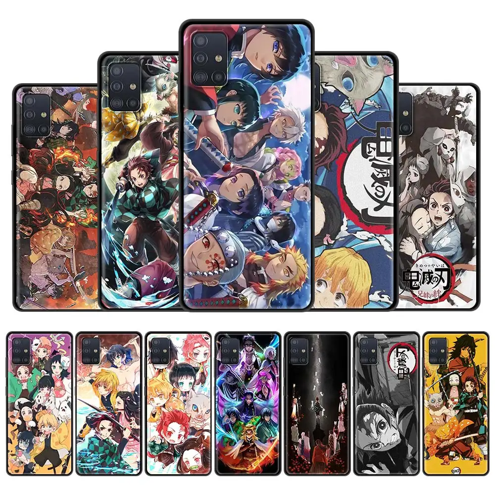 

Soft Phone Case For Samsung Galaxy A51 A71 A21s A31 A41 M31 A11 A12 M51 A32 5G M30s A91 A42 Cover Funda Demon Slayer Anime Capa