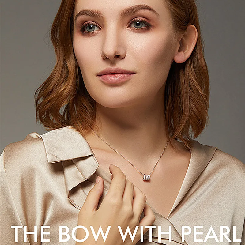 2020 модное ожерелье из стерлингового серебра 925 пробы с блестящим чешским