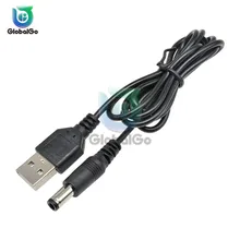 USB 2.0 для питания постоянного тока Разъем адаптер кабель 5,5 мм X2,1мм 5,5X2,1 0,8M Мини USB Кабельная линия Шнур питания Конверсионная линия Зарядная линия