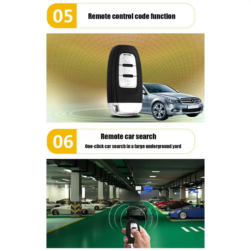 Для 2008 Toyota Tundra дистанционный запуск для автомобиля Автозапуск Автосигнализация PKE Кнопка кнопочный умный ключ дистанционный центральный замок
