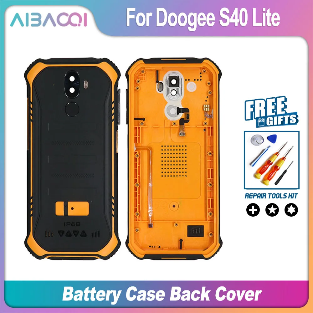 

AiBaoQi Новый чехол для аккумулятора задняя крышка + Пылезащитная заглушка + сканер отпечатков пальцев + Внешняя мощность для телефона Doogee S40/S40 ...