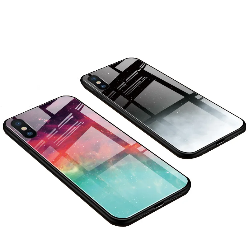 Watercolor Tempered Glass Case For Samsung Galaxy A20 A30 A40 A50 A70 A80 A90 5g M10 M20 M30 Note8 9 10 S7 S8 S9 S10 Plus S10e |