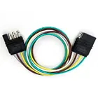 Универсальный 4-контактный Плоский разъем для прицепа, разъем питания для Светодиодный Ной светильник ЛКИ заднего вида, Y-образный переходник, удлинитель