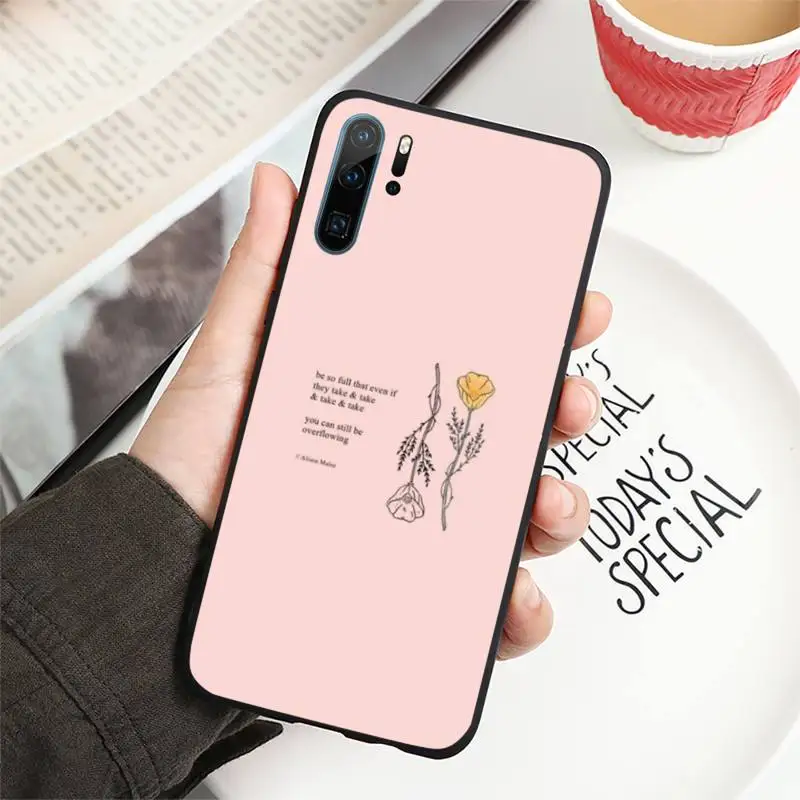 

Great Aesthetic Flower art daisy Phone Case For Huawei P40 P20 P30 Mate 40 20 10 Lite Pro Nova 5t P Smart 2019