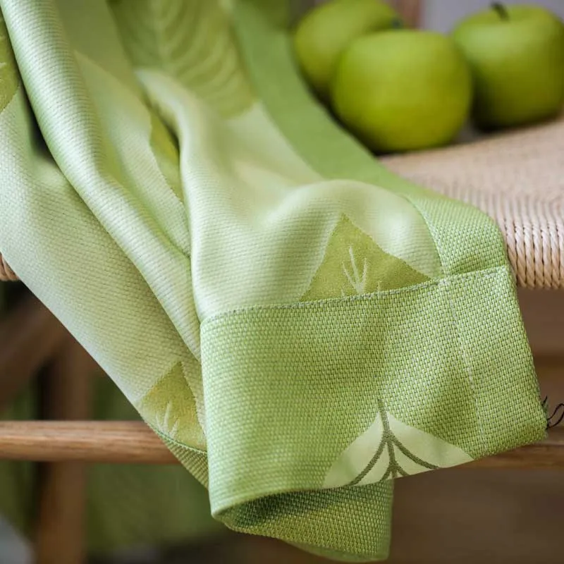 Современный хаки жаккард с рисунком в виде листьев затемненные занавески для