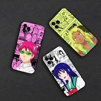 anime kusuo saiki phone case for iphone 11 12 13 pro max xr xs x 7 8 plus 6s 6 se 2020 matte soft silicone cover fundas