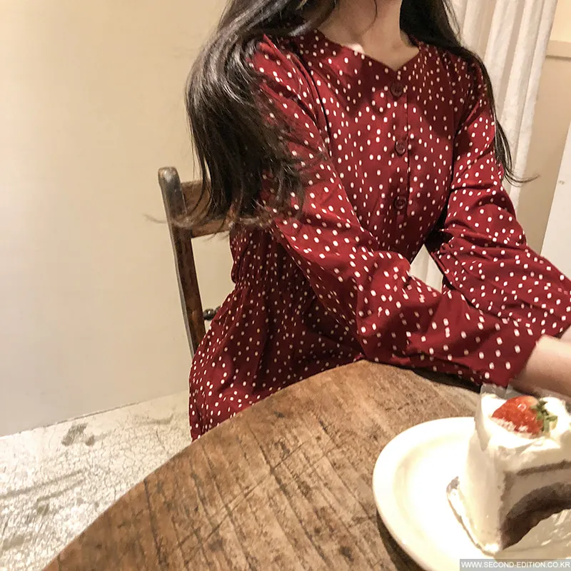 Осенние базовые платья Лидер продаж женское винтажное платье с длинным рукавом и