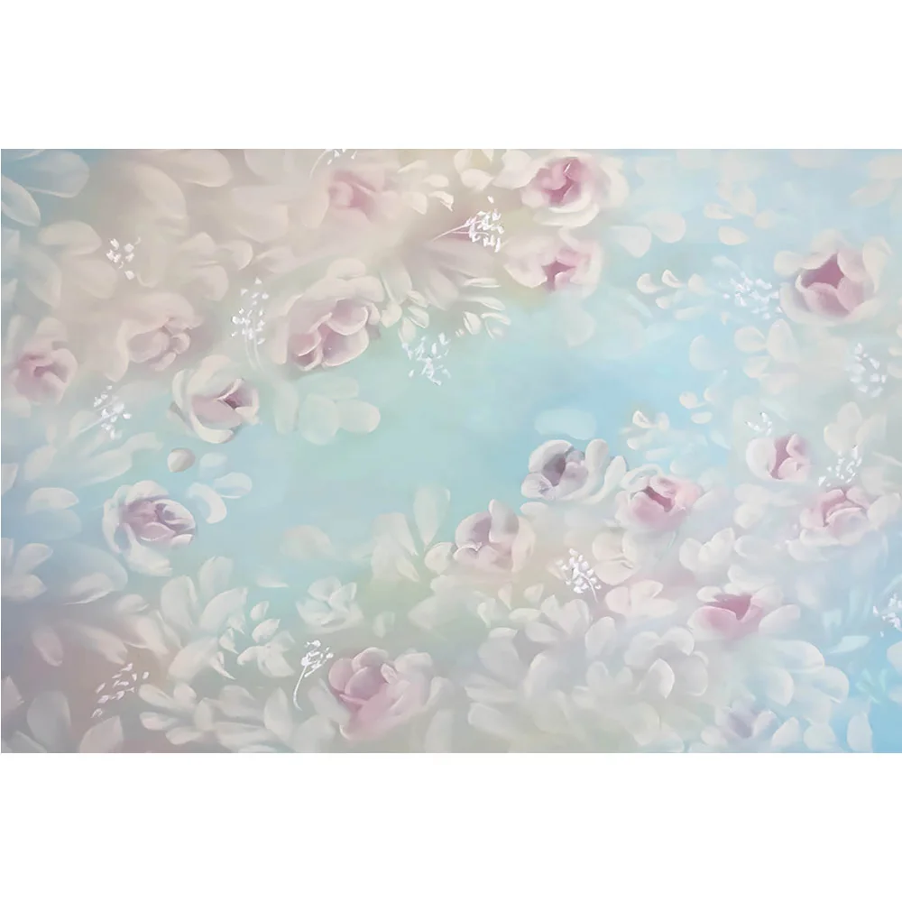 

Floral Baby Shower Background Newborn Children Birthday Art Photo Backdrop Flowers Old Master Abstract Texture Photography