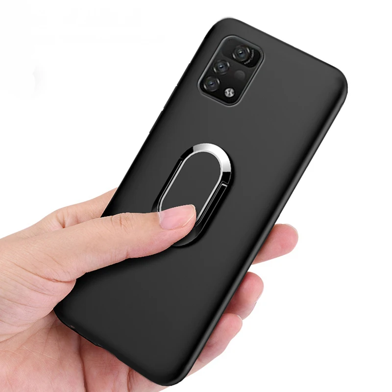 phone funda umidigi a11 pro max a11s a5 pro power 5 5s case black finger ring soft silicon umidigi a11 pro max coque free global shipping