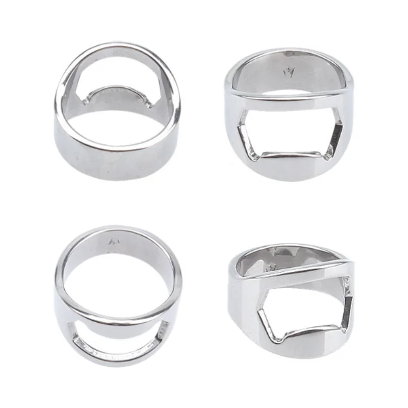 

22mm Stainless Steel Mini Bottle Opener Finger Ring Ring-shape Bottle Beer Cap Opening Remover Kitchen Gadgets Bar Accessories