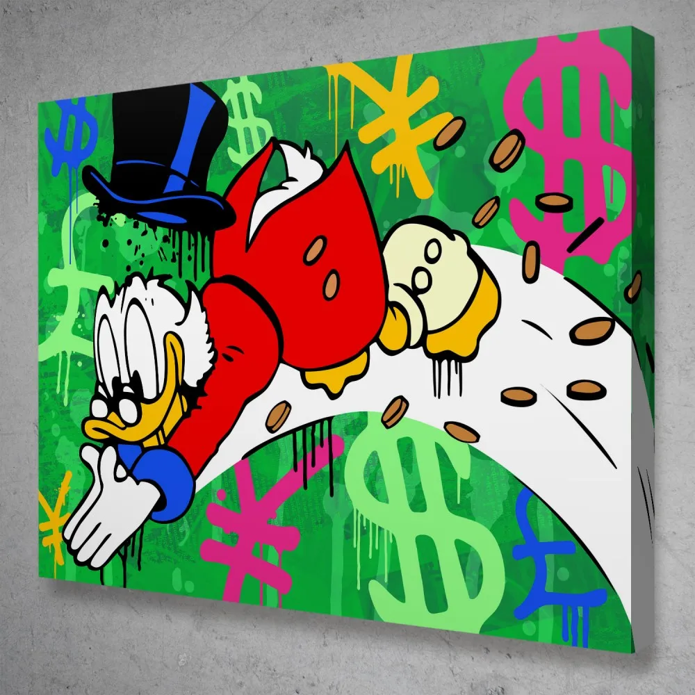 

Disney Donald Duck Make Money Canvas Paintings on the Wall Art Posters and Prints Inspiring Pictures Kids Room Decor Cuadros