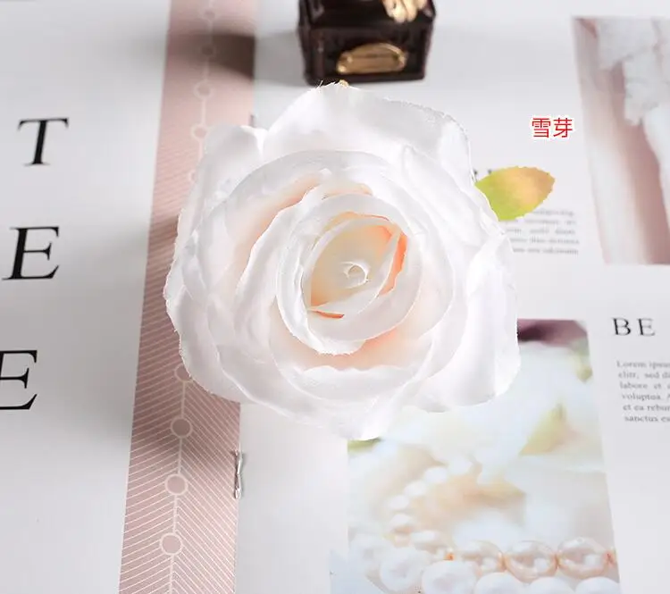 White light pink Искусственные цветы, розы, 25 шт./лот, настенная АРКА, сделай сам, свадебные цветы, шелковые цветы - Цвет: White light pink