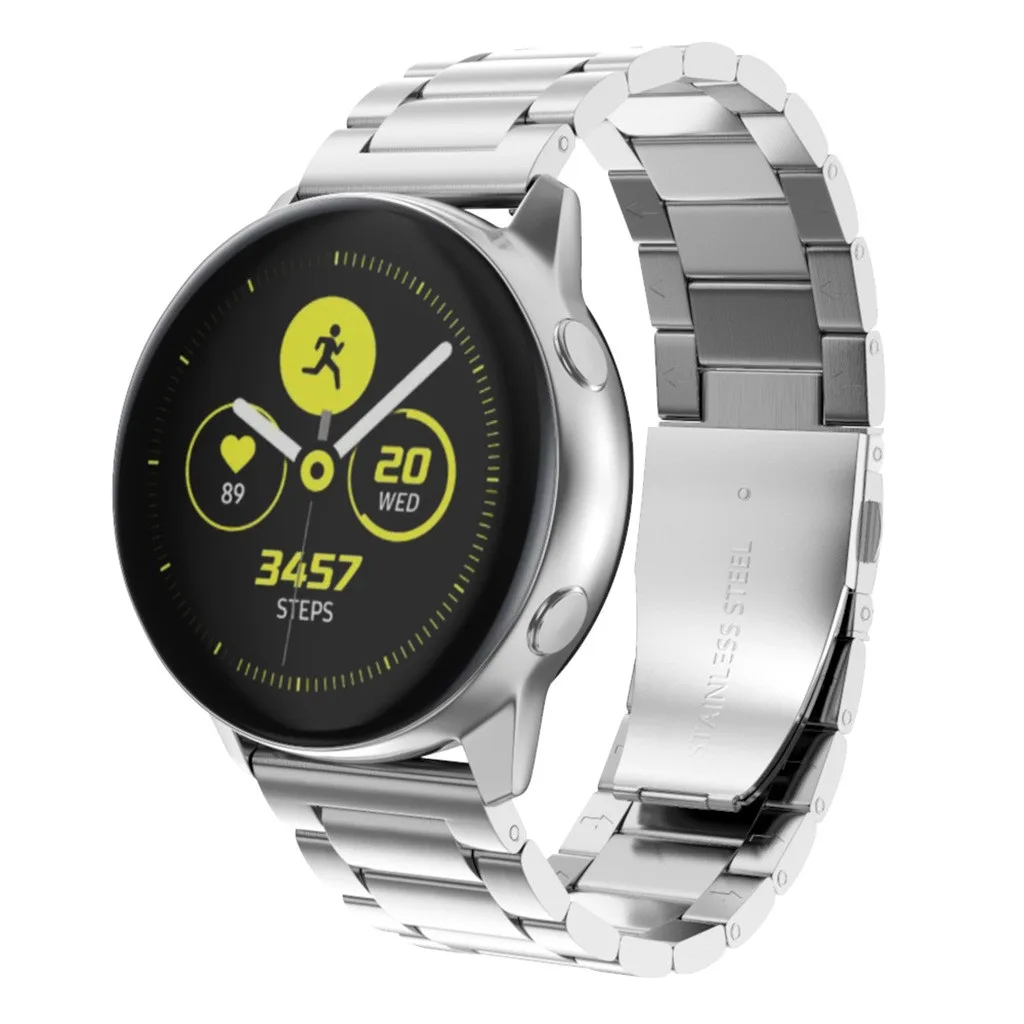

Replacement Stainless Steel WatchBand WristStrap For Samsung Galaxy Watch Active 2 40/40mm Sports SmartWatchs Accessories