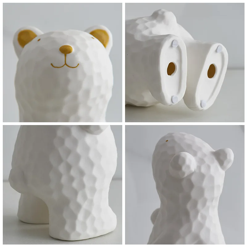 Скандинавский светлый роскошный сидячий стоячий медведь скульптурные украшения