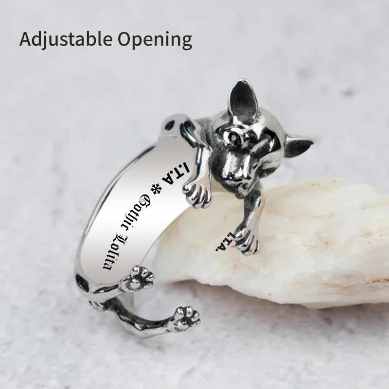 Открытые Кольца для собак мужские и женские модные украшения из нержавеющей