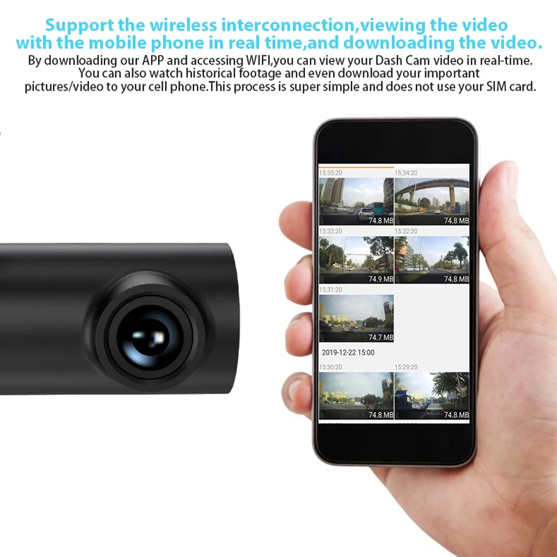 $198.00 Dash Cam 1S Smart Car DVR Camera Wifi APP Voice Control Dashcam 1080P HD Night Vision Car Camera Video Recorder G-sensor
