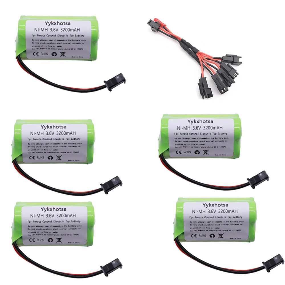 

Ni-MH battery 3.6V 3200mAh with cable For For Rc toys Cars Tanks Trains RC Robots Guns RC Boats AA 3.6v Battery Pack T model SM