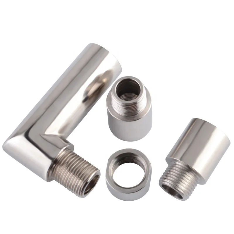 

4pcs Iron Plating Nickel O2 90 Degree Oxygen Sensor Spacer Angled Extender M18 X 1.5 JIAX