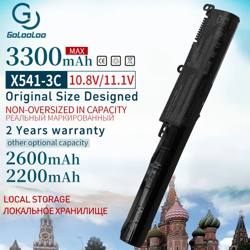 

Новинка Golooloo 11,1 v A31N1601 A31LP4Q 0B110-00440000 / 00440100 Аккумулятор для ноутбука Asus VivoBook A541UA X541 X541NA X541NC X541U