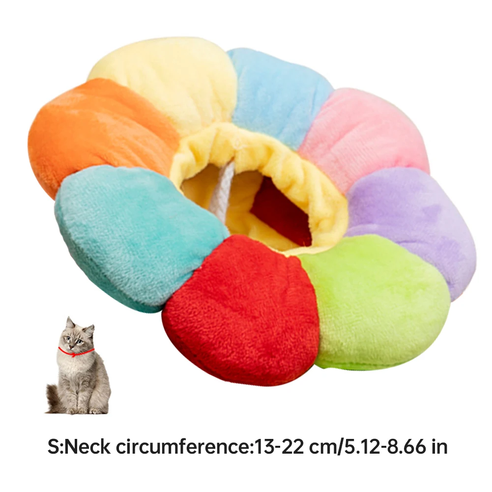 

Pet Protective Collars For Dogs Cats Wound Healing Protection Dog Cat Collar Anti-Bite Neck Adjustable Recovery Colorful Circle