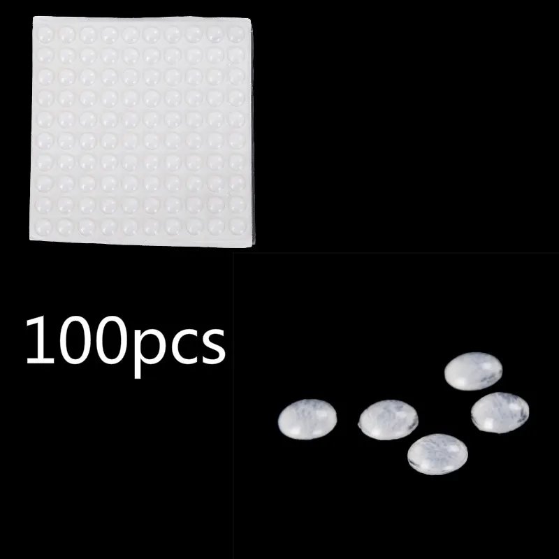 

100pcs Self Adhesive Rubber Feet Pads Silicone Transparent Cupboard Door Close Buffer Bumper Stop Cushion For Drawer Cabinet