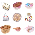 Миниатюрный инструмент для приготовления еды, хлеба, тостов, хот-догов с корзиной, столовой, пекарни, кондитерские изделия, Кухонное украшение, ролевая игра, игрушка 1:12, кукольный домик