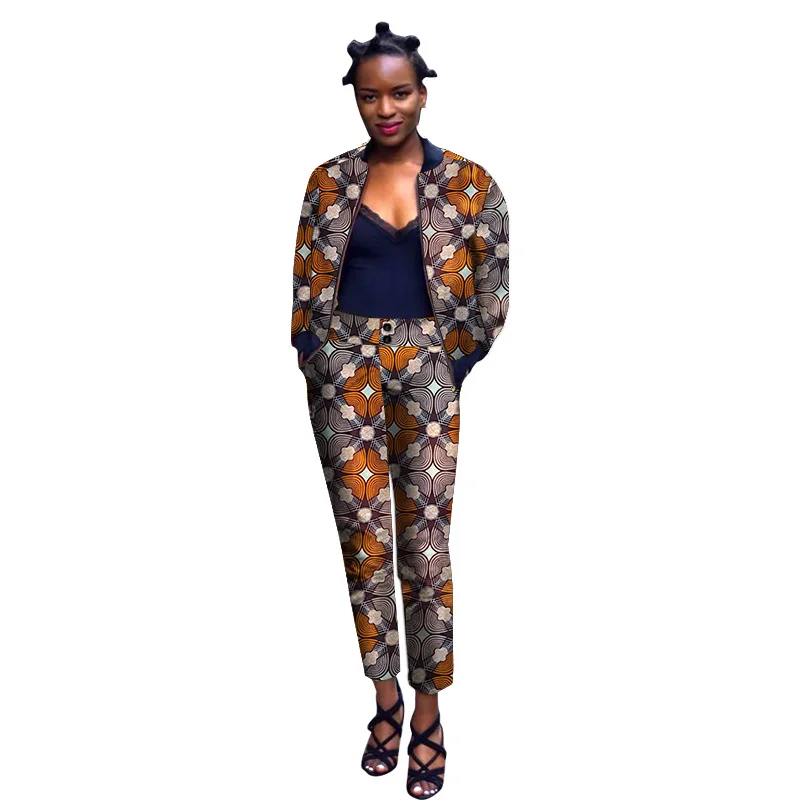 Spring African Suits Women Jackets Patch Trousers Nigerian Lady's Ankara Outfits Wedding Party Wear