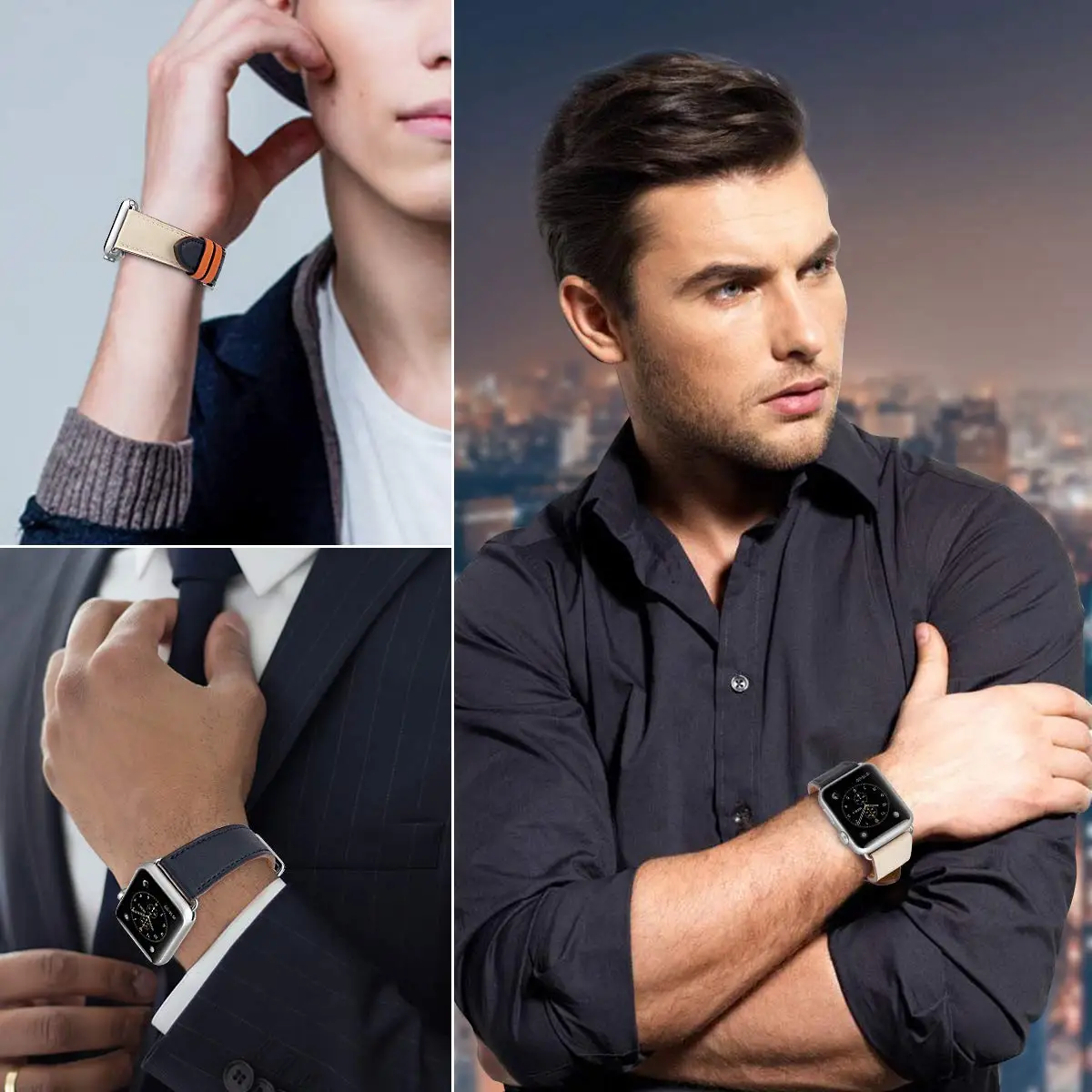 Кожаный ремешок для Apple watch 4, 5, ремешок 44 мм, 40 мм, iWatch 38 мм, 42 мм, ремешок из натуральной кожи, браслет для Apple watch 3, 2, 1, 42
