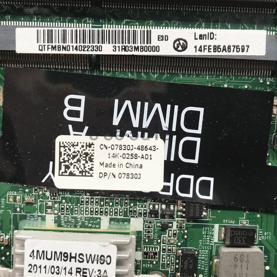 CN-07830J 07830J 7830J материнская плата для ноутбука Dell Inspiron 17R N7110 DA0R03MB6E1 HM67 DDR3 PGA989 100%