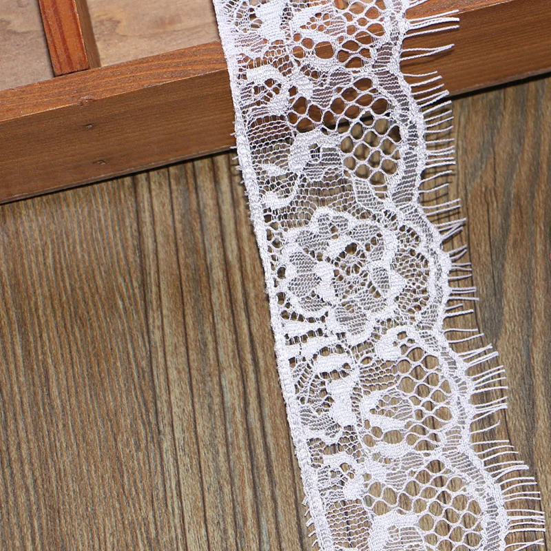 3 ярда 6 см широкий свет розовая кружевная ткань для творчества ресниц кружево