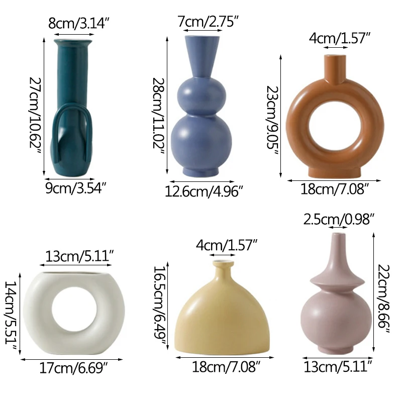 

Strongwell Nordic Modern Irregular Color Ceramic Vase Plant Container Flower Vase Home Decoration Living Room Wedding Gift