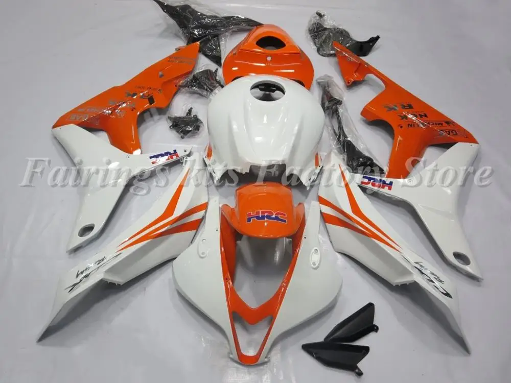 Verkauf Top Qualität Neue ABS Motorrad Verkleidung Kit Fit Für Honda CBR600RR F5 2007 2008 600RR 07 08 600RR Nach Kühlen Orange Weiß