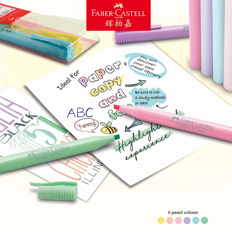 Новинка флуоресцентные маркеры Faber Castell многоцветная ручка милые канцелярские