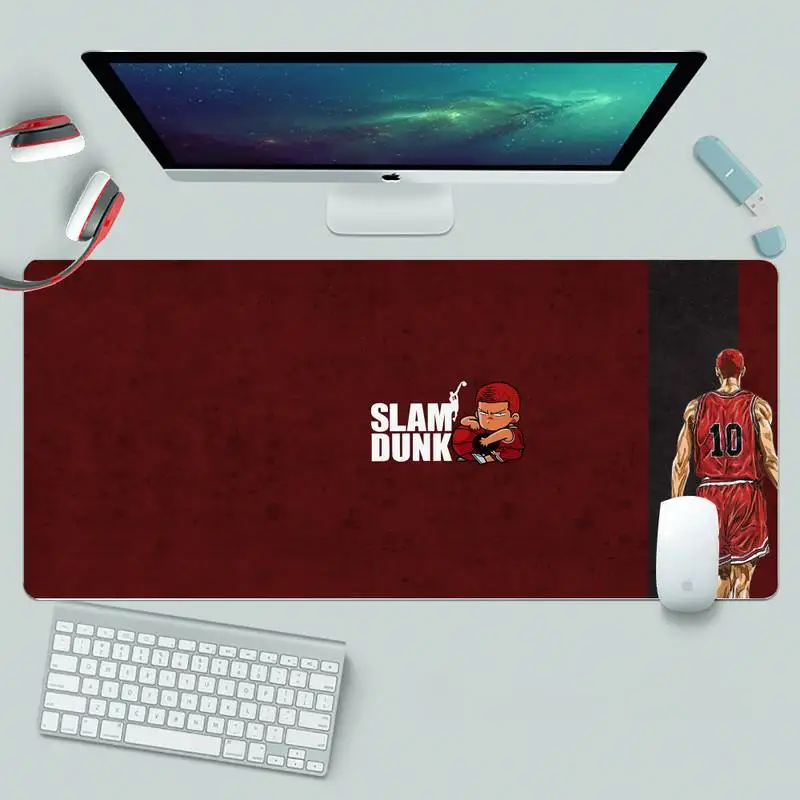 

Anime SLAM DUNK Durable Rubber Mouse Mat Pad XL Large Gamer Keyboard PC Desk Mat Takuo Computer Tablet Mouse mat