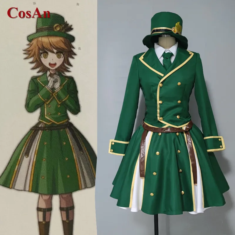 

CosAn Game Danganronpa Chihiro Fujisaki Cosplay Costume Sweet Green Uniform Skirt Activity Party Role Play Clothing Custom-Make