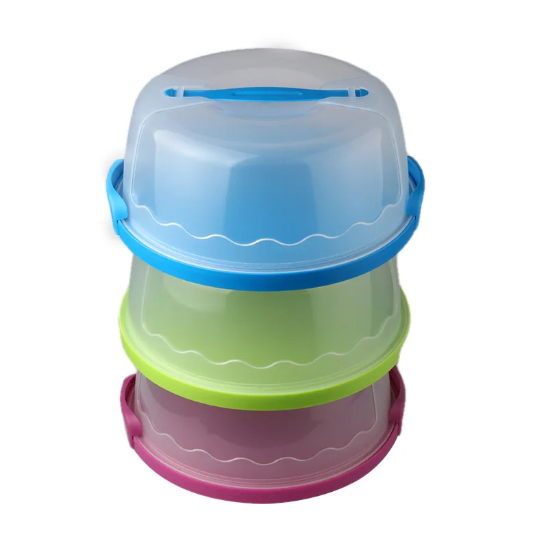 Круглая переноска для торта ручной пластиковый держатель хранения кондитерских