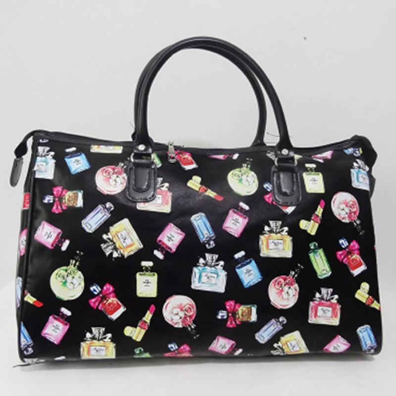 Новая bolsas модная Женская дорожная сумка чемодан с цветочным принтом спортивные