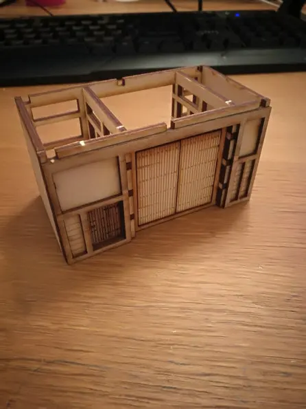 DIY кукольный домик миниатюрная деревянная сцена модель с 28 мм соотношение 1:56 для японских воюющих штатов Размер 26*12*16 см