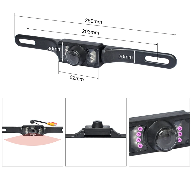 DIYKIT Беспроводной парковки Системы ИК Ночное видение HD камера заднего вида автомобиля Камера с 7 дюймов автомобиля зеркало заднего вида монитор