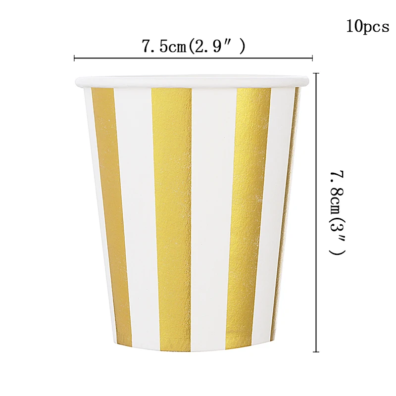10 шт. золотой пластине Золотой тематическая вечеринка на день рождения столовые